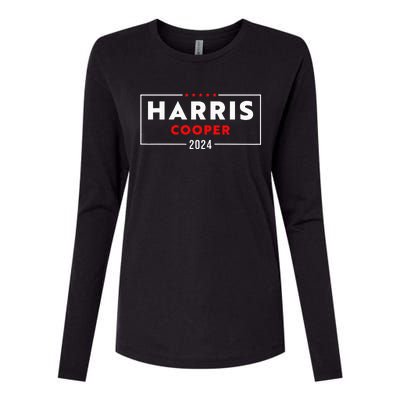 Harris Cooper 2024 Kamala Harris Roy Cooper Democrat Womens Cotton Relaxed Long Sleeve T-Shirt