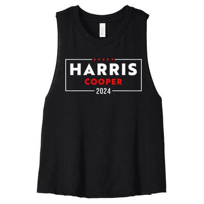 Harris Cooper 2024 Kamala Harris Roy Cooper Democrat Women's Racerback Cropped Tank