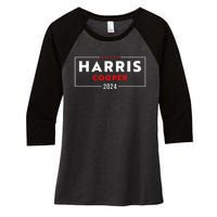 Harris Cooper 2024 Kamala Harris Roy Cooper Democrat Women's Tri-Blend 3/4-Sleeve Raglan Shirt