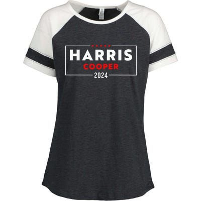 Harris Cooper 2024 Kamala Harris Roy Cooper Democrat Enza Ladies Jersey Colorblock Tee