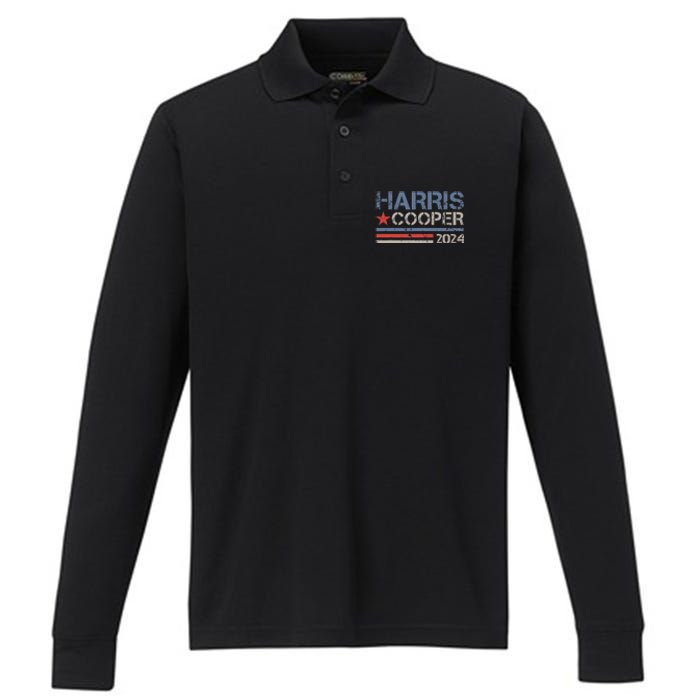 Harris Cooper 2024 For President 2024 Election Performance Long Sleeve Polo