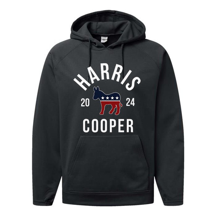 Harris Cooper 2024 Vote Kamala Harris Roy Cooper 24 Rally Performance Fleece Hoodie