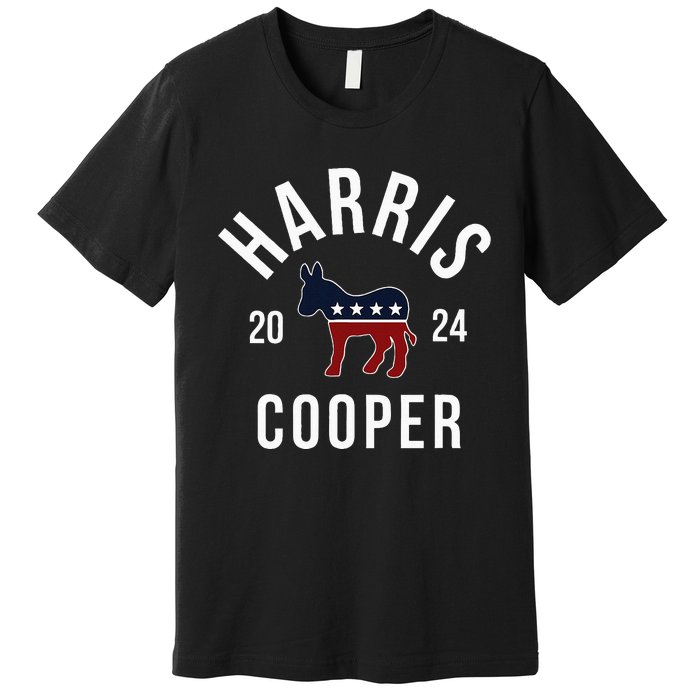 Harris Cooper 2024 Vote Kamala Harris Roy Cooper 24 Rally Premium T-Shirt