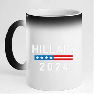 Hillary Clinton 2024  Hillary Clinton for President 11oz Black Color Changing Mug