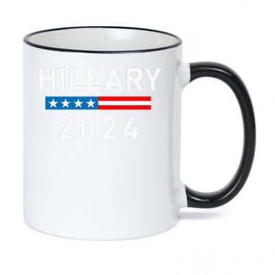 Hillary Clinton 2024  Hillary Clinton for President 11oz Black Color Changing Mug