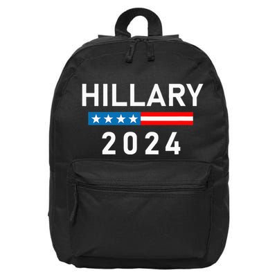 Hillary Clinton 2024  Hillary Clinton for President 16 in Basic Backpack