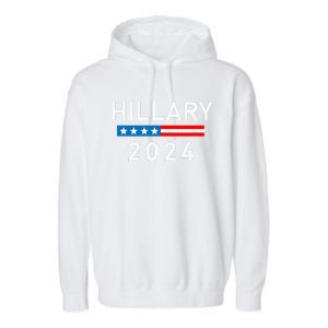 Hillary Clinton 2024  Hillary Clinton for President Garment-Dyed Fleece Hoodie