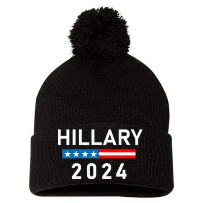 Hillary Clinton 2024 Hillary Clinton For President Pom Pom 12in Knit Beanie