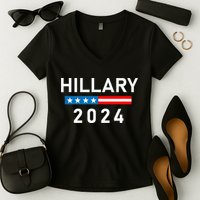 Hillary Clinton 2024 Hillary Clinton For President Women's V-Neck T-Shirt