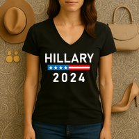 Hillary Clinton 2024 Hillary Clinton For President Women's V-Neck T-Shirt