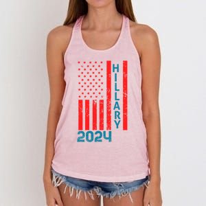 Hillary Clinton 2024 For President Gift Women's Knotted Racerback Tank