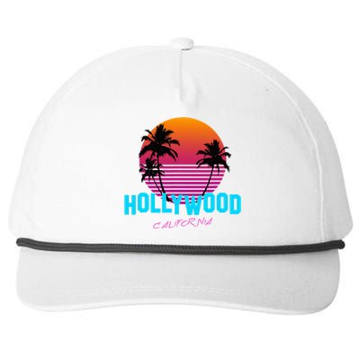 Hollywood California 80s Sunset Snapback Five-Panel Rope Hat