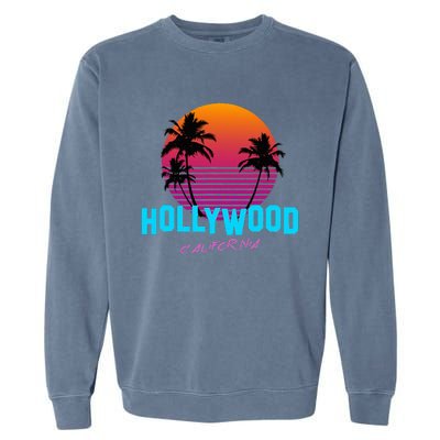 Hollywood California 80s Sunset Garment-Dyed Sweatshirt