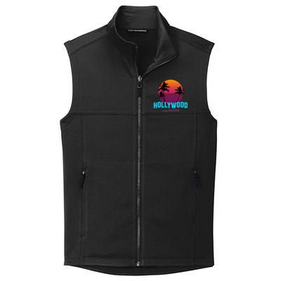 Hollywood California 80s Sunset Collective Smooth Fleece Vest