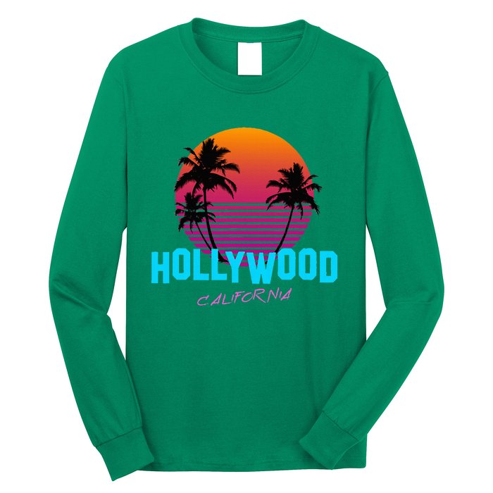 Hollywood California 80s Sunset Long Sleeve Shirt