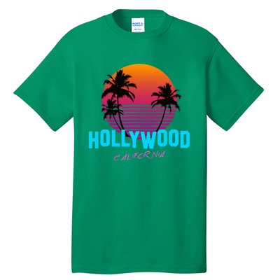 Hollywood California 80s Sunset Tall T-Shirt