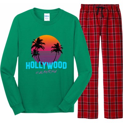 Hollywood California 80s Sunset Long Sleeve Pajama Set