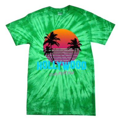 Hollywood California 80s Sunset Tie-Dye T-Shirt