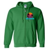 Hollywood California 80s Sunset Full Zip Hoodie