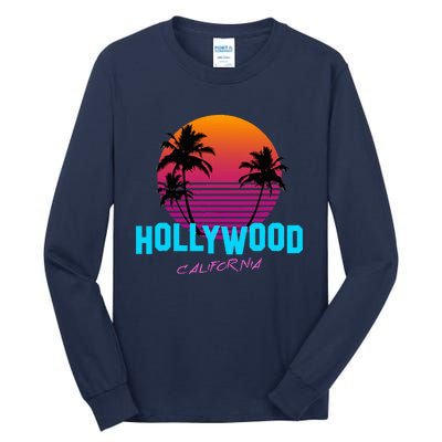 Hollywood California 80s Sunset Tall Long Sleeve T-Shirt