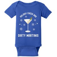 Holiday Cheer And Dirty Martinis Christmas Cocktail Xmas Gift Baby Bodysuit