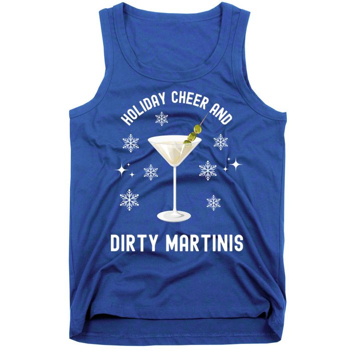 Holiday Cheer And Dirty Martinis Christmas Cocktail Xmas Gift Tank Top