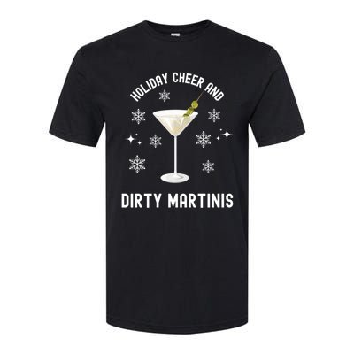 Holiday Cheer And Dirty Martinis Christmas Cocktail Xmas Gift Softstyle CVC T-Shirt