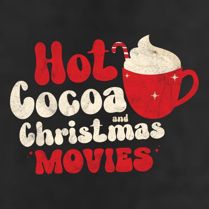Hot Cocoa And Christmas Movies Holiday 7 Panel Mesh Trucker Snapback Hat