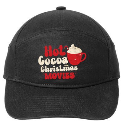 Hot Cocoa And Christmas Movies Holiday 7-Panel Snapback Hat