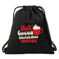 Hot Cocoa And Christmas Movies Holiday Drawstring Bag