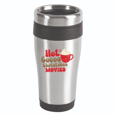Hot Cocoa And Christmas Movies Holiday 16oz Travel Tumbler