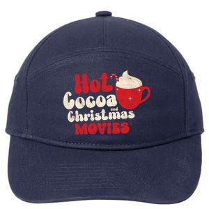 Hot Cocoa And Christmas Movies Holiday 7-Panel Snapback Hat