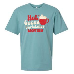 Hot Cocoa And Christmas Movies Holiday Sueded Cloud Jersey T-Shirt