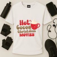 Hot Cocoa And Christmas Movies Holiday Cooling Performance Crew T-Shirt