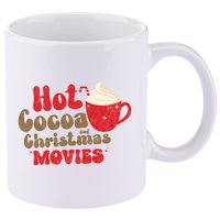 Hot Cocoa And Christmas Movies Holiday 11oz C Handle Ceramic Mug