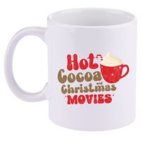 Hot Cocoa And Christmas Movies Holiday 11oz C Handle Ceramic Mug