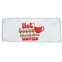 Hot Cocoa And Christmas Movies Holiday Large Microfiber Waffle Golf Towel