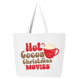 Hot Cocoa And Christmas Movies Holiday 25L Jumbo Tote