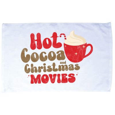 Hot Cocoa And Christmas Movies Holiday Microfiber Hand Towel