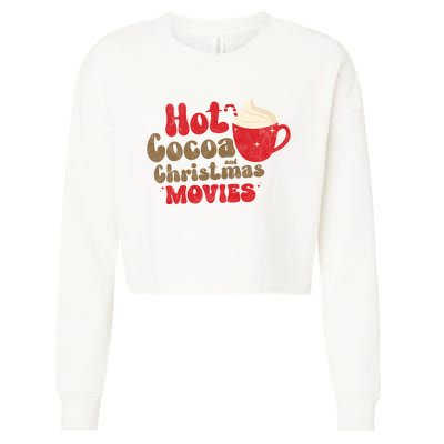 Hot Cocoa And Christmas Movies Holiday Cropped Pullover Crew