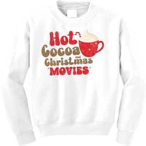 Hot Cocoa And Christmas Movies Holiday Kids Sweatshirt