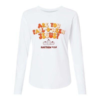 Halloween Christian Are You Fall O Ween Jesus Womens Cotton Relaxed Long Sleeve T-Shirt