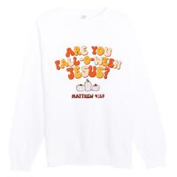 Halloween Christian Are You Fall O Ween Jesus Premium Crewneck Sweatshirt