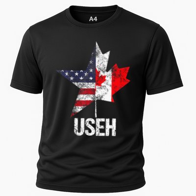 Half Canadian American Useh Canada Usa Flag United States Performance Shirt
