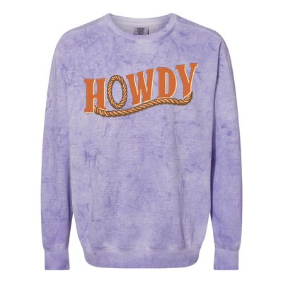 Howdy Cowboy And Cowgirl Western Colorblast Crewneck Sweatshirt