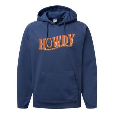 Howdy Cowboy And Cowgirl Western Performance Fleece Hoodie