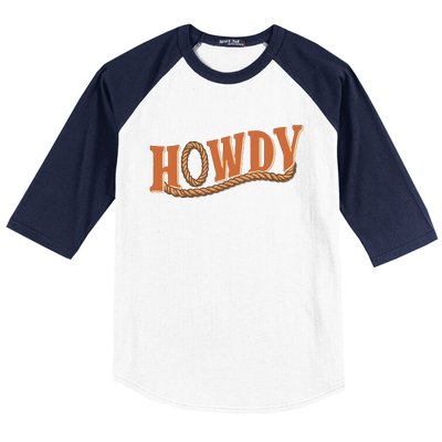 Howdy Cowboy And Cowgirl Western Baseball Sleeve Shirt