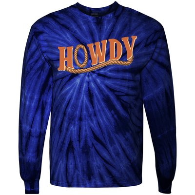 Howdy Cowboy And Cowgirl Western Tie-Dye Long Sleeve Shirt