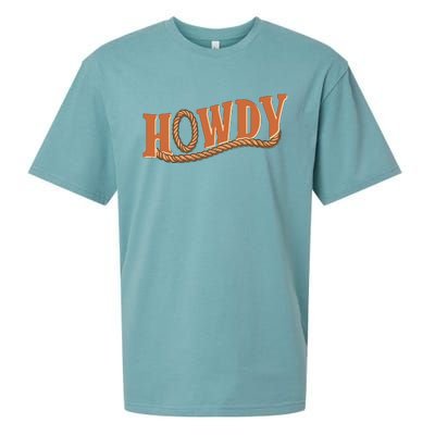 Howdy Cowboy And Cowgirl Western Sueded Cloud Jersey T-Shirt