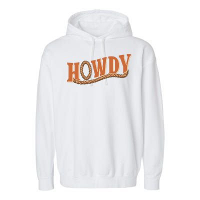 Howdy Cowboy And Cowgirl Western Garment-Dyed Fleece Hoodie